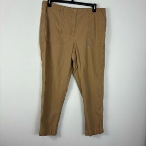 Talbots Slim Cargo Pant Womens 16 Utility Casual Comfort Neutral Modern Outdoor